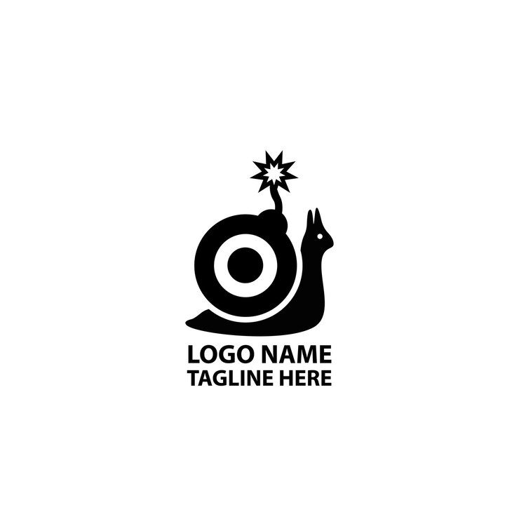 Vector snail dynamite logo design vector