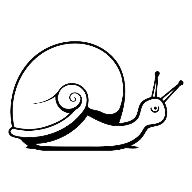 Vector snail icon cartoon illustration of snail vector icon for web design