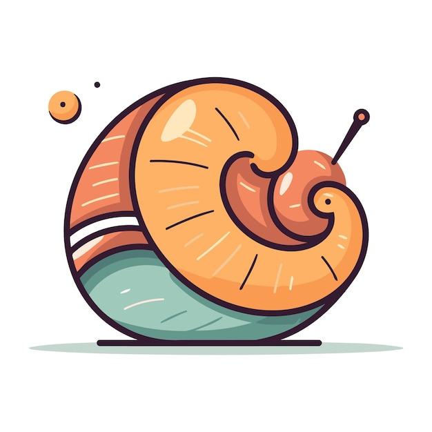 Vector snail icon cartoon illustration of snail vector icon for web design