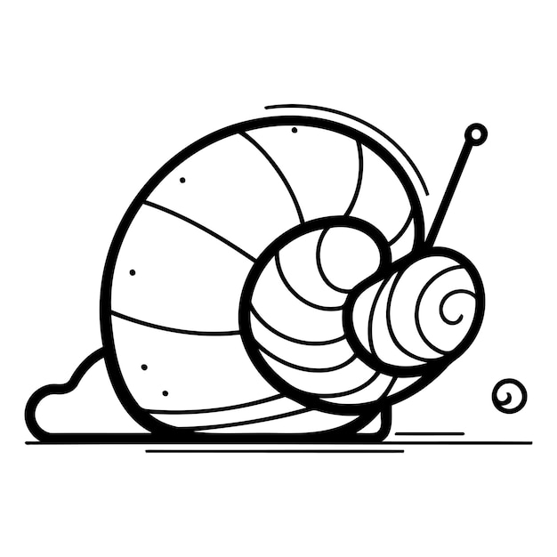Vector snail icon cartoon illustration of snail vector icon for web design