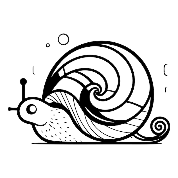 Snail icon Cartoon illustration of snail vector icon for web design