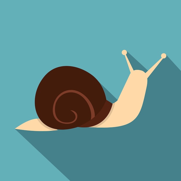 Snail icon Flat illustration of snail vector icon for web