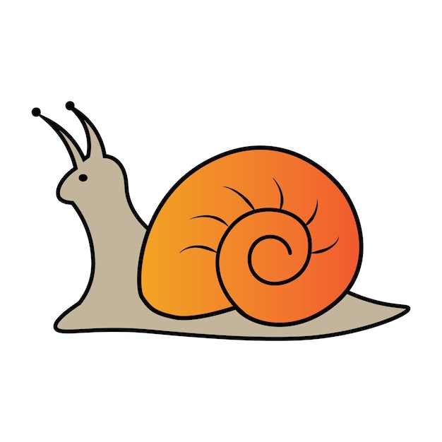 Snail icon logo vector design template