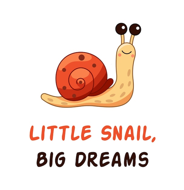 snail illustration of a cute sea animal ocean inhabitant