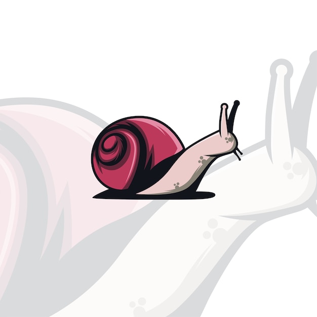 ベクトル snail logoのコンセプト