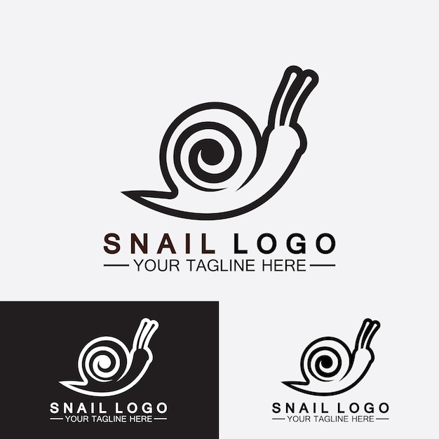 Snail logo creativo design moderno ispirazione vettore