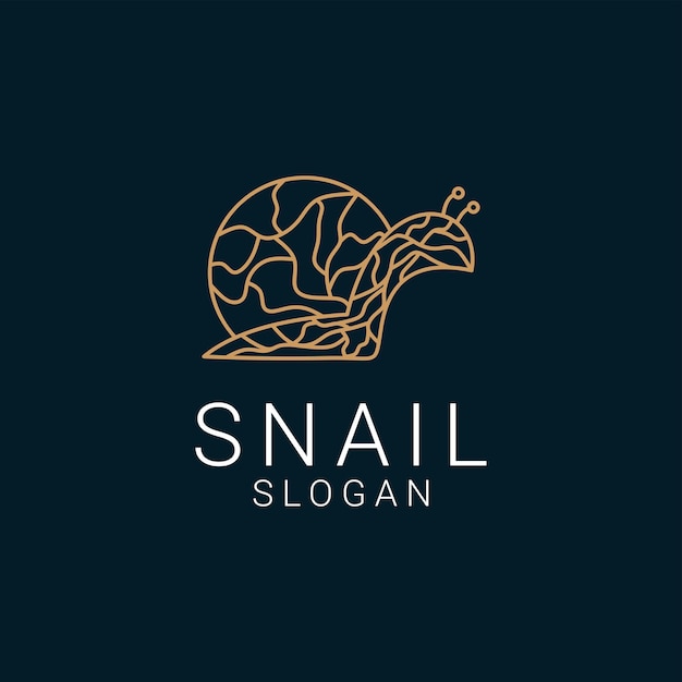 Snail logo design icon template