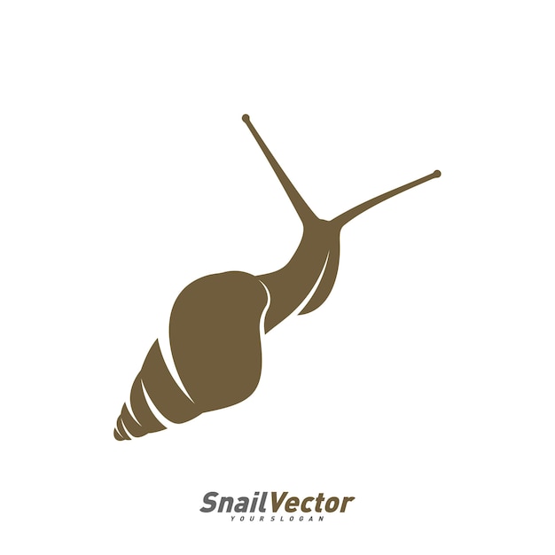 Snail logo design vector template Silhouette of Snail design illustration