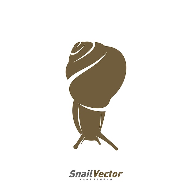 Snail logo design vector template Silhouette of Snail design illustration