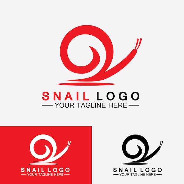 Дизайн векторной иконки логотипа улитки