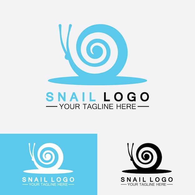 Snail logo template vector icon illustration design