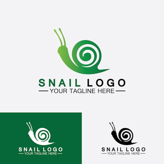 カタツムリのロゴのテンプレートベクトルアイコンイラストデザイン