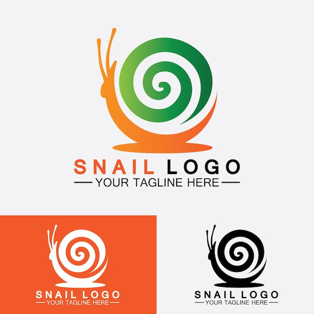 Snail logo template vector icon illustration design