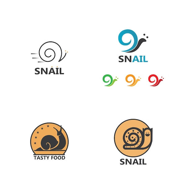 Дизайн иконки векторного шаблона логотипа улитки