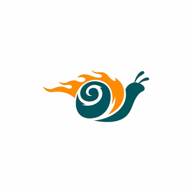 A snail logo with a spiral design on the bottom.