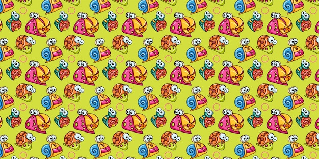 snail pattern vector cartoon