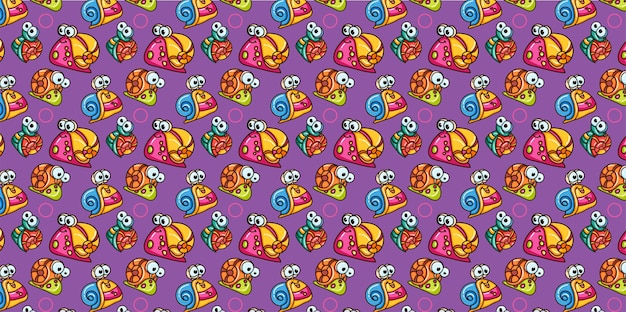 snail pattern vector cartoon