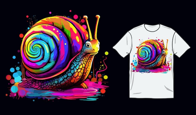 Snail Watercolor  ⁇ 터 티셔츠 디자인