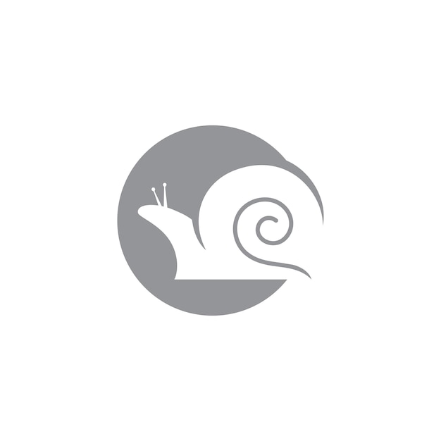 Snails logo vector  on white background