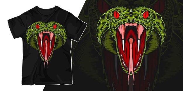 Snake artwork illustratie t-shirt design