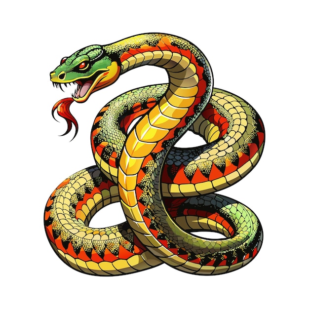 Vector snake cartoon animal vector illustration clip art