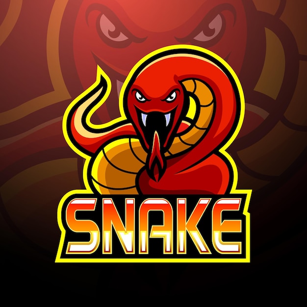 Snake esport logo mascotte ontwerp