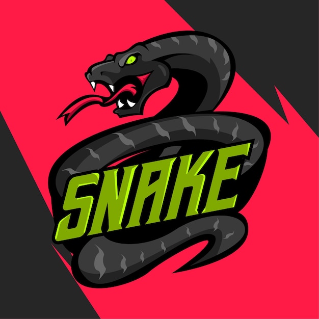 Vector snake esport mascot logo illustration