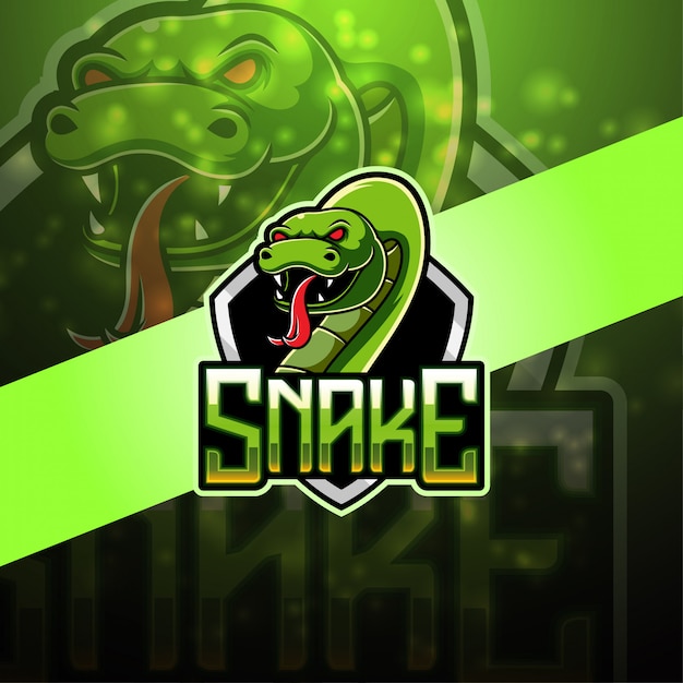 Snake esport mascotte logo