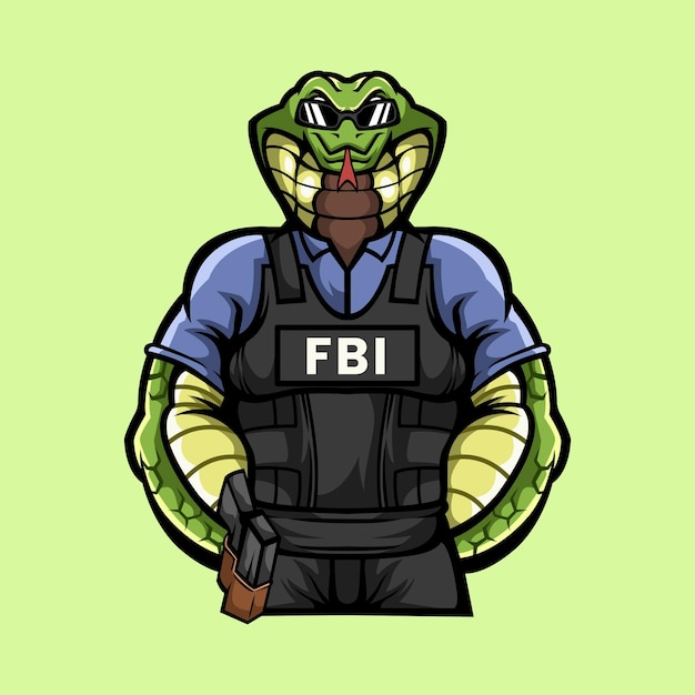 Vector snake fbi-agent karakter