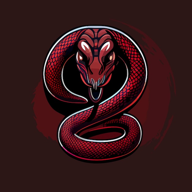 Vector snake flat design vector art snake icon