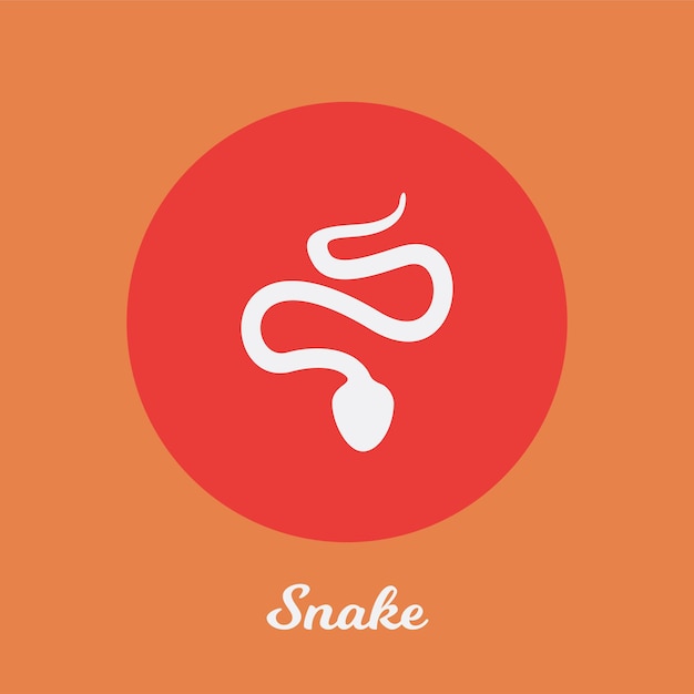 Snake flat icon design, logo symbol element