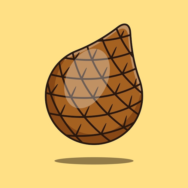 Snake fruit cartoon vector illustration