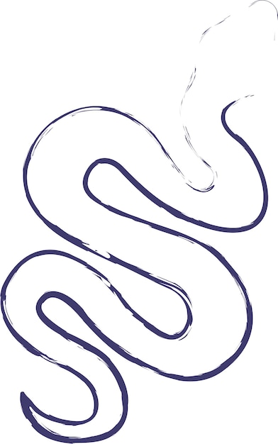 Illustrazione vettoriale disegnata a mano del serpente