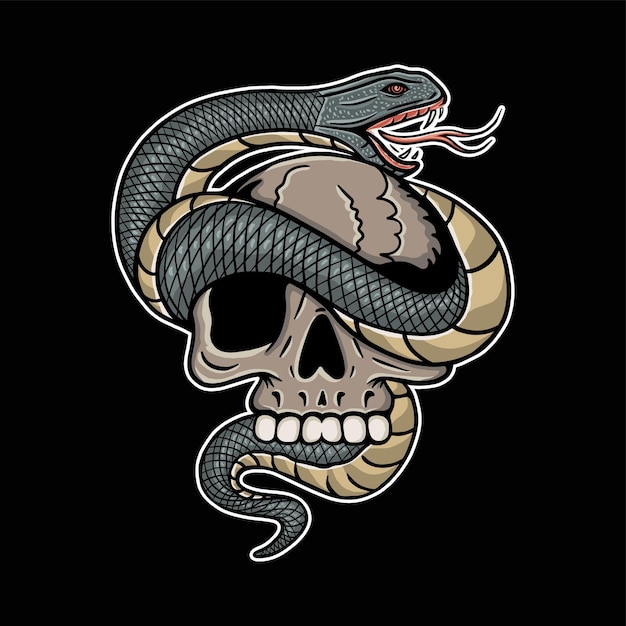 Vector snake head artwork apparel