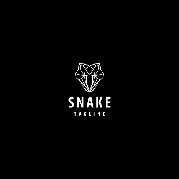 Шаблон дизайна логотипа линии головы змеи