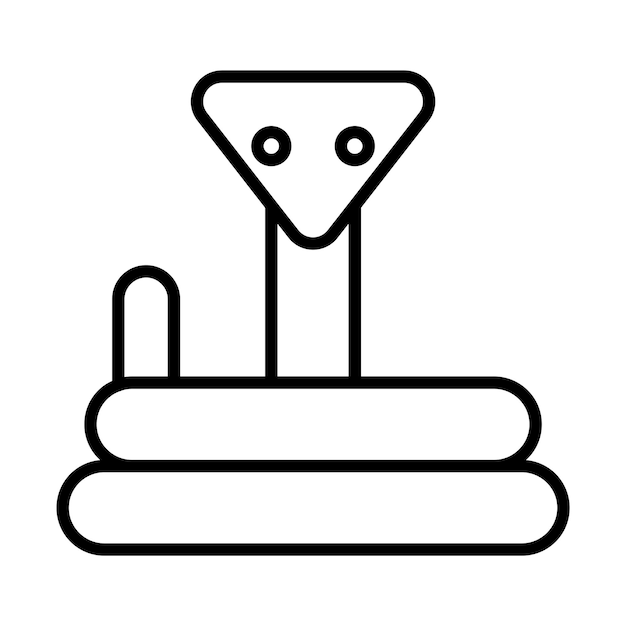 snake icon sign symbol in line style