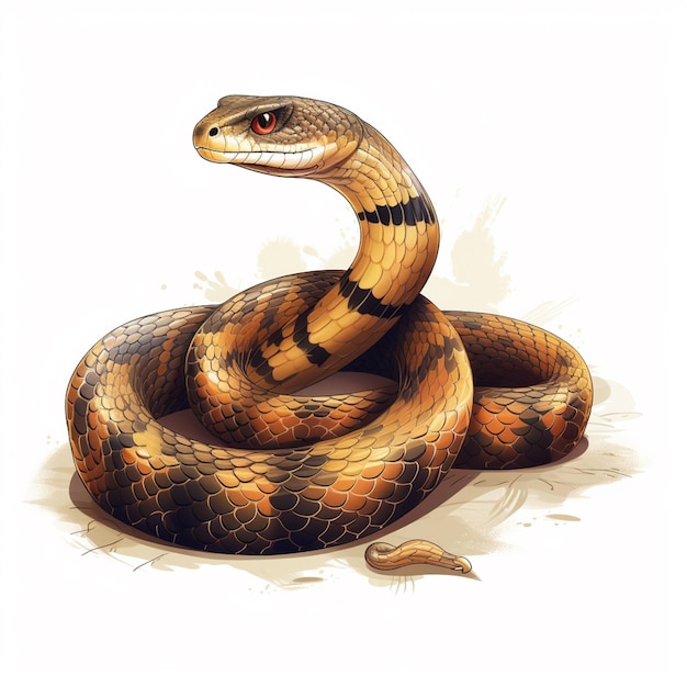 Serpente illustrazione animale vettore rettile design fauna selvatica serpente selvaggio nero natura isolat