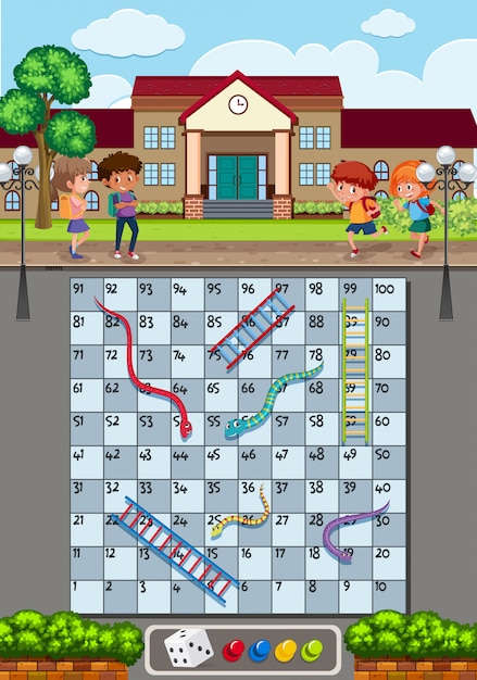 A snake ladder game
