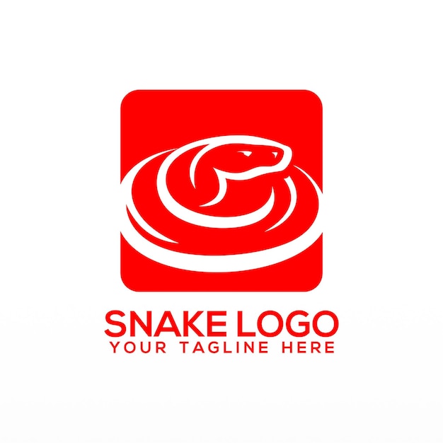 Vector snake logo design template