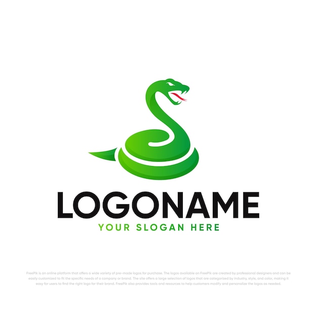Vector snake logo design
