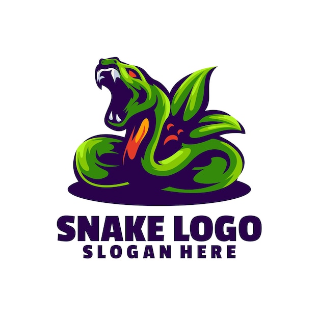 Vector snake logo template