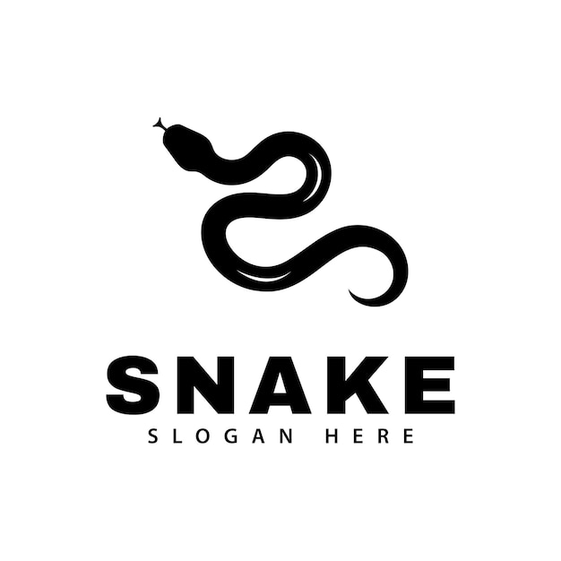 Snake logo vector silhouette symbol design template