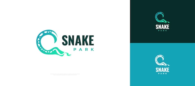 Snake-logo-vormige achtbaan Snake Park-logo Snake Playground-logo-afbeelding Geschikt voor Playground Entertainment of Carnival Industry Logo