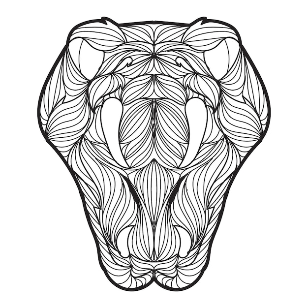 Snake mandala vector illustration