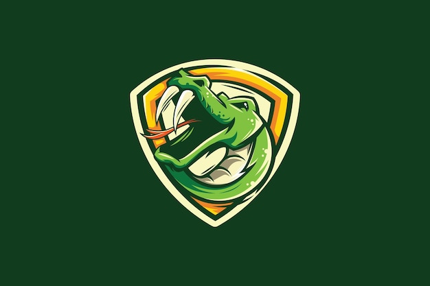 ヘビのマスコットeスポーツチームのロゴ