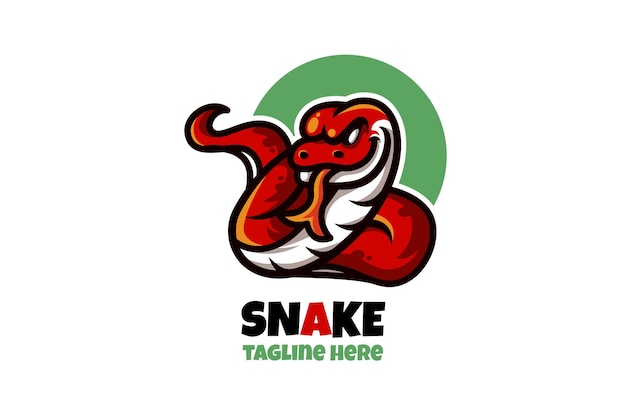 Snake mascot logo moderne stijl