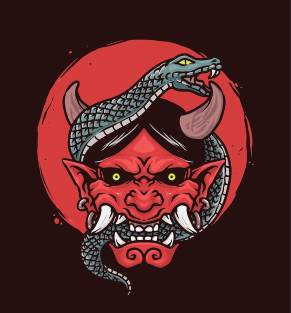 Snake, monster, japanese devil