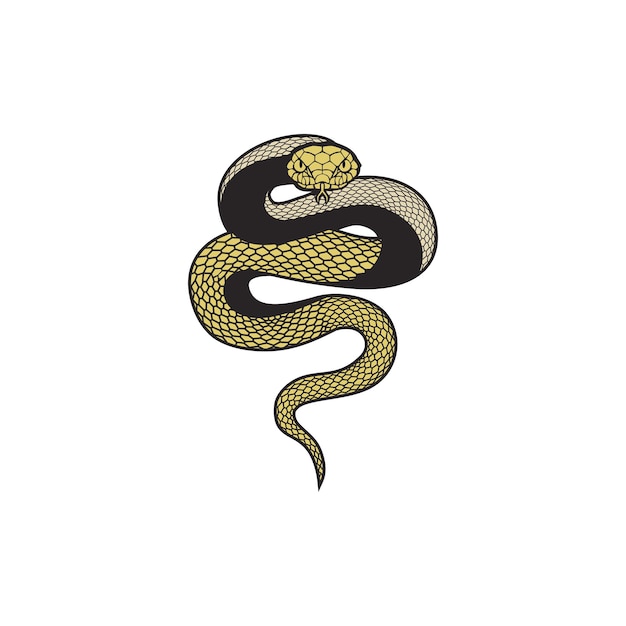 Snake python mascotte vector logo ontwerp