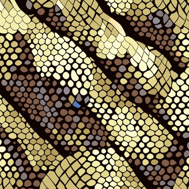 Vector snake skin scales texture seamless pattern black isolated on white background fashion print and