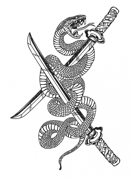 Snake and sword